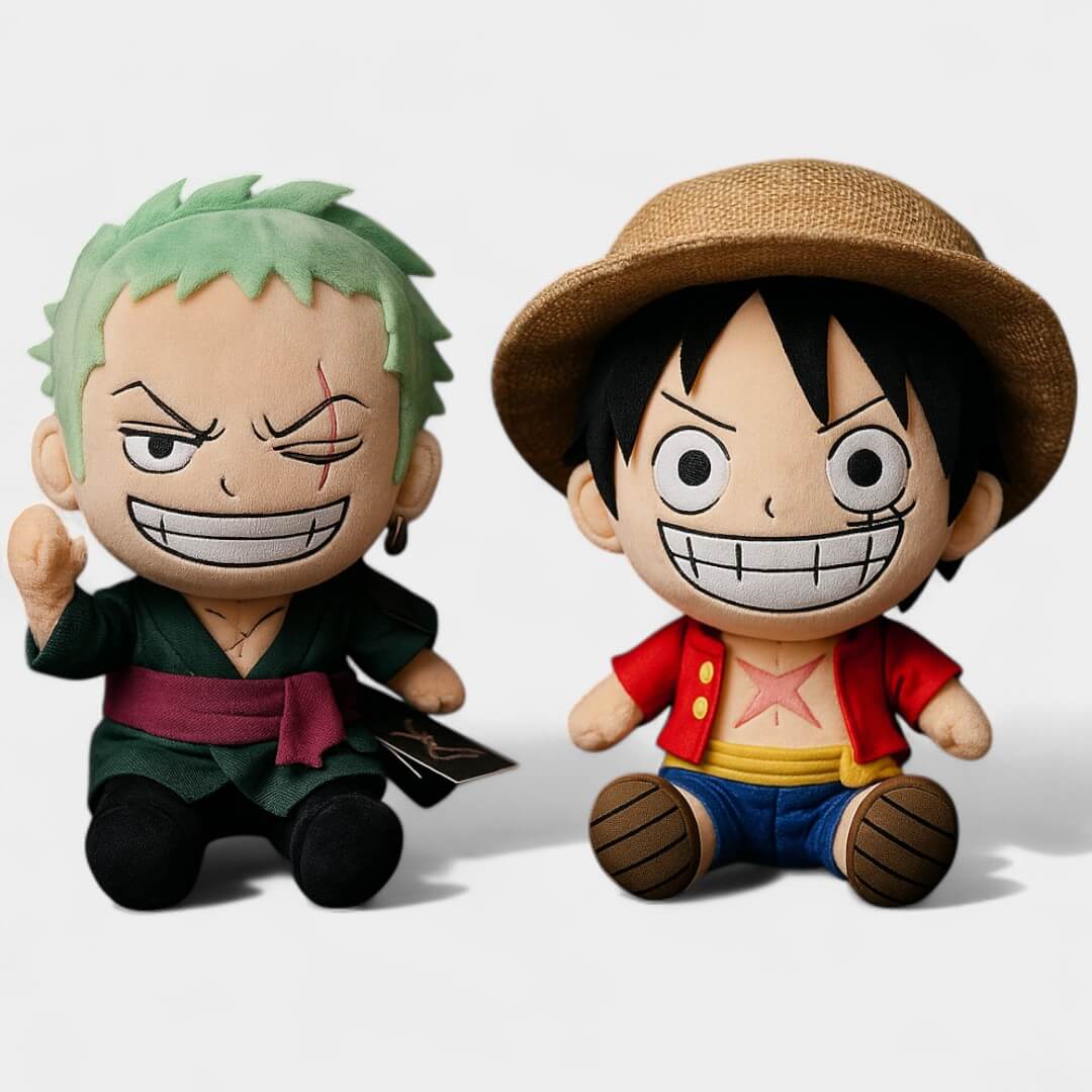 PELÚCIA DO ZORO E LUFFY ONE PIECE
