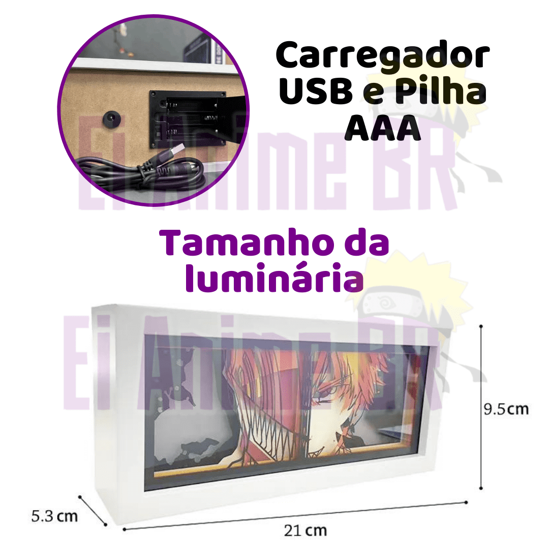 LUMINÁRIA EILUMINE™ ORIGINAL ICHIGO OLHOS DE FOGO