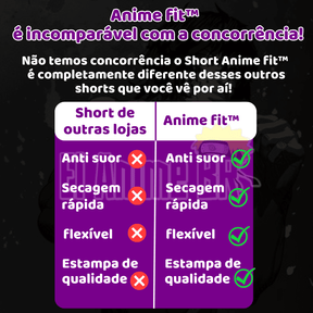 SHORT ANIME FIT™ UNISSEX  BERSERK GOTAS DE SANGUE