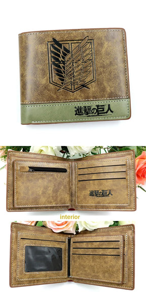 CARTEIRA DE COURO ATTACK ON TITAN