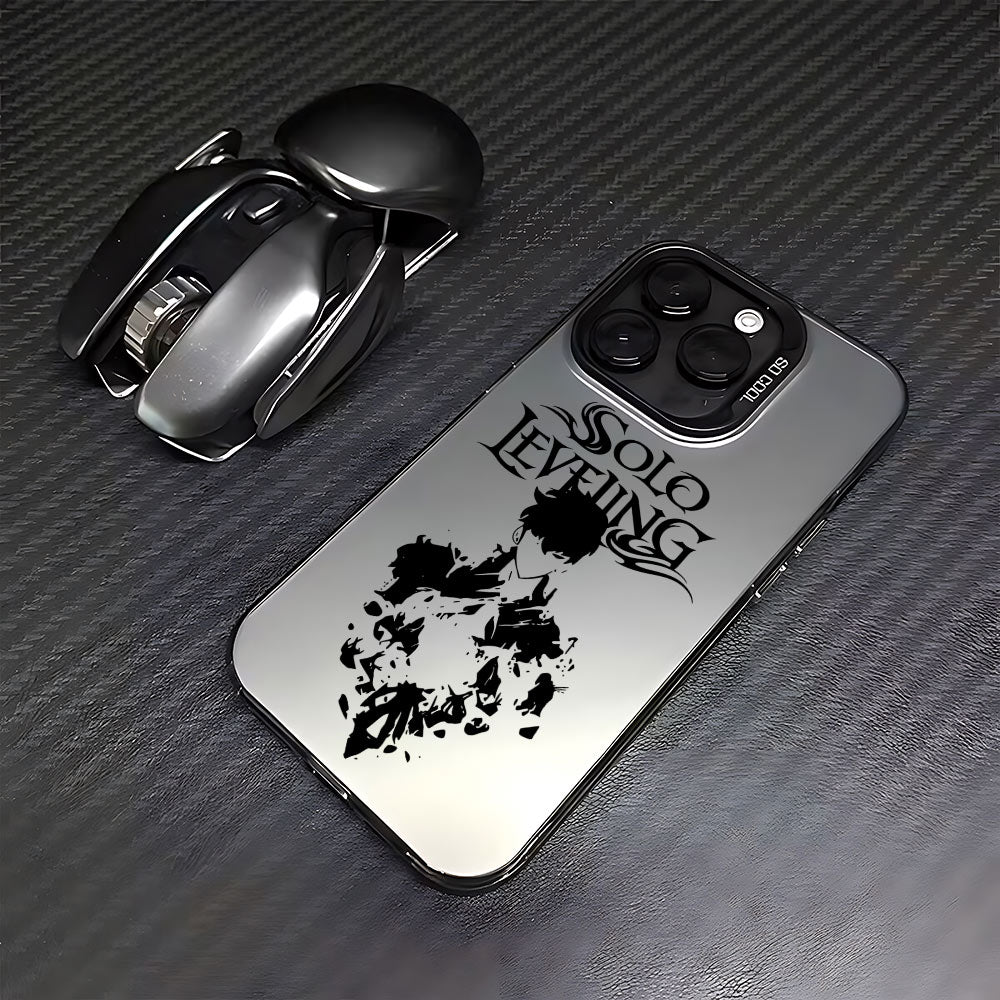 CAPINHA DE IPHONE SOLO LEVELING METALIZADO