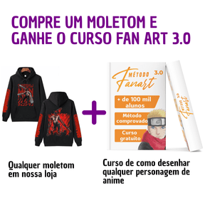 MOLETOM INOSUKE + BRINDE CURSO DE DESENHO METODO FAN ART 3.0