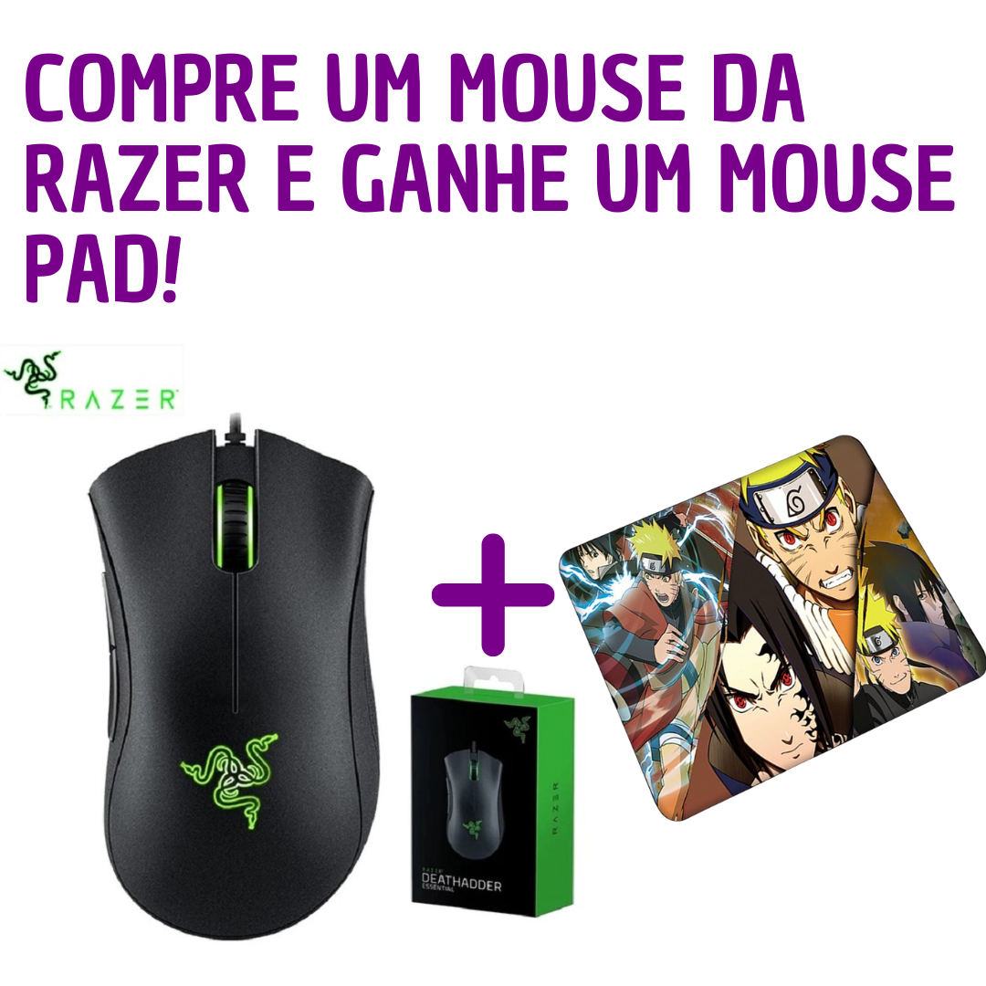 COMPRE UM MOUSE DA RAZER DEATHADDER E GANHE UM MOUSE PAD!